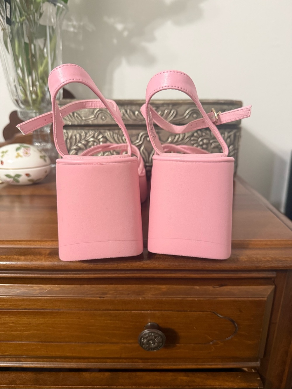 Madden Girl Pink Platform Wedge Sandals - Picture 4 of 4